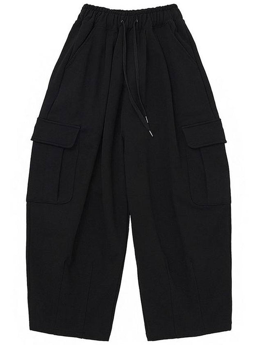 H T Cargo Balloon Sweatpants Black - A NOTHING - BALAAN 1