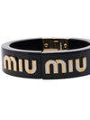 Logo Plexiglas Metal Bracelet Black - MIU MIU - BALAAN 6