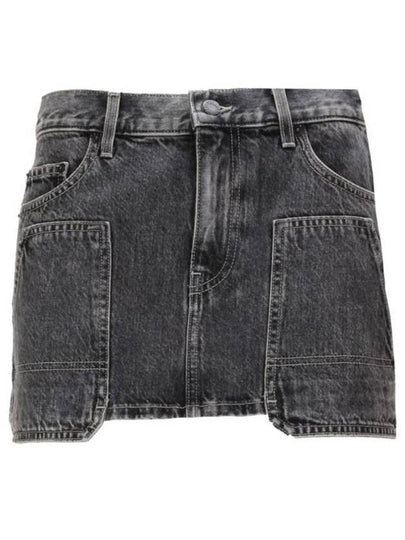 Carpenter Denim Mini Shorts Charcoal - HELMUT LANG - BALAAN 2