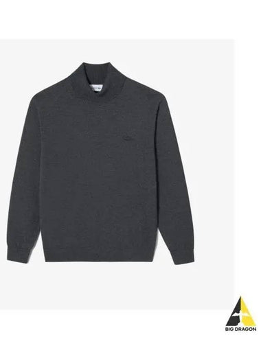 Men s turtleneck pullover charcoal gray - LACOSTE - BALAAN 1