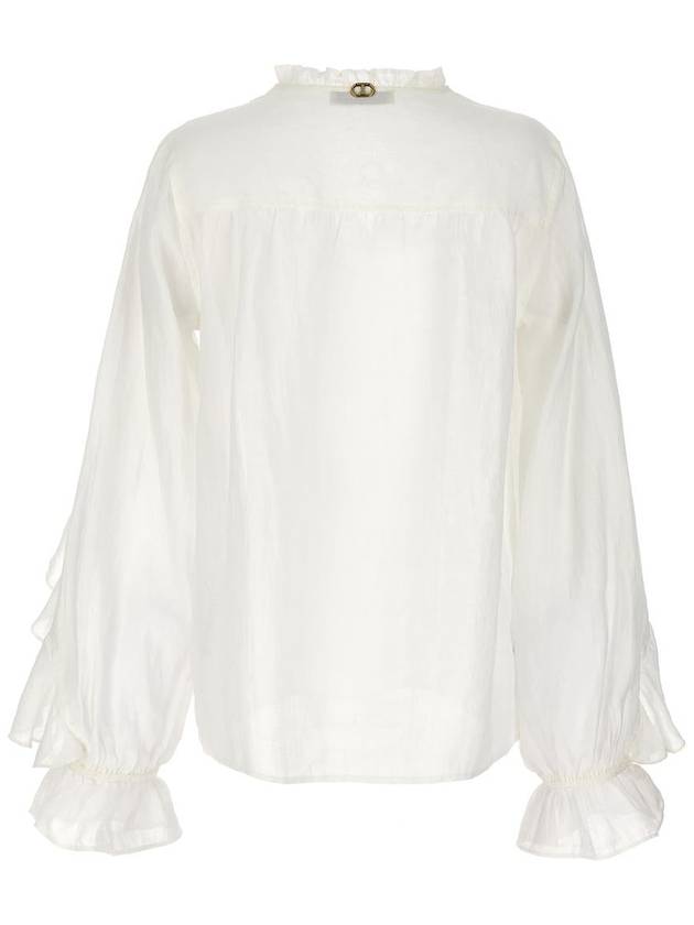 Twinset Embroidery Ruffle Blouse - TWINSET - BALAAN 2