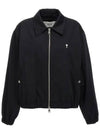 De Coeur Logo Zip-up Jacket Jacket Black - AMI - BALAAN 2