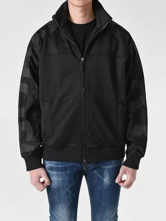 technical logo zip-up jacket black - BURBERRY - BALAAN.