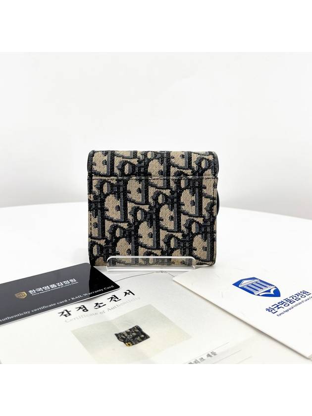 Oblique Saddle Lotus Half Wallet S5652CTZQ - DIOR - BALAAN 3