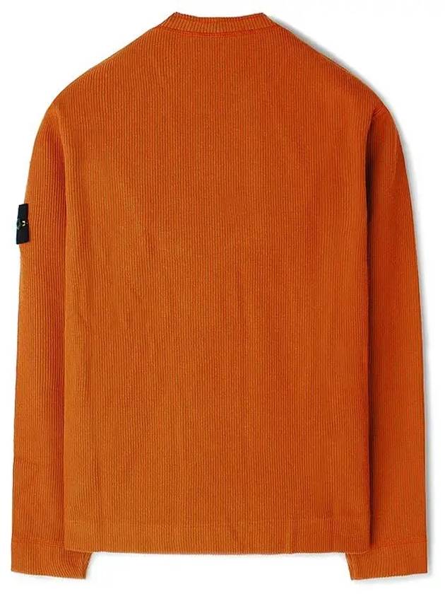 Men's Wappen Patch Crewneck Knit Sweatshirt Sienna Brown - STONE ISLAND - BALAAN 3