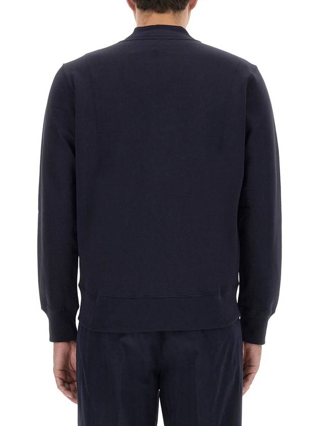 Zebra Logo Cotton Bomber Jacket Navy - PAUL SMITH - BALAAN 4