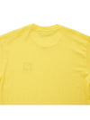 Logo Patch Cotton Short Sleeve T-Shirt Yellow - STONE ISLAND - BALAAN 8