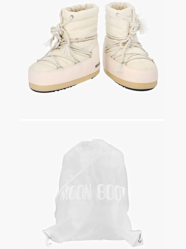 Icon Logo Print Winter Boots Cream - MOON BOOT - BALAAN 4