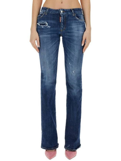 Denim Straight Pants S72LB0707 S30872 470 BLUE - DSQUARED2 - BALAAN 2