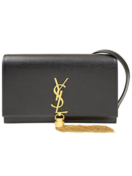 Monogram Chain Shoulder Bag Black - SAINT LAURENT - BALAAN 2