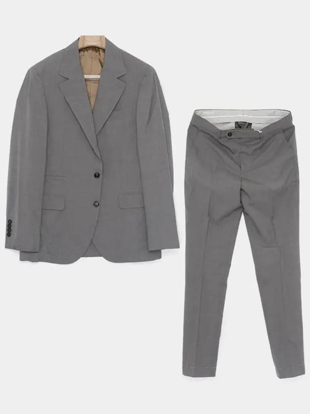 Wool Silk Suit Set Grey - BRUNELLO CUCINELLI - BALAAN 4