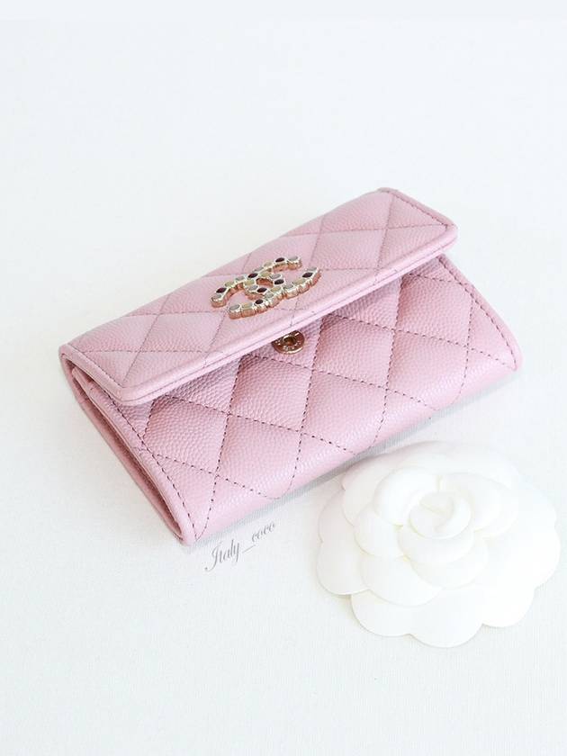 Classic snap card wallet pink - CHANEL - BALAAN 7