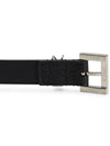 Men's Monogram Grain Belt Black - SAINT LAURENT - BALAAN 5