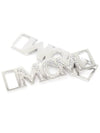 MCM MEZ ASMM02 SV001 Silver Metal Swarovski Crystal Logo Shoe Lace Charm - ETC - BALAAN 5