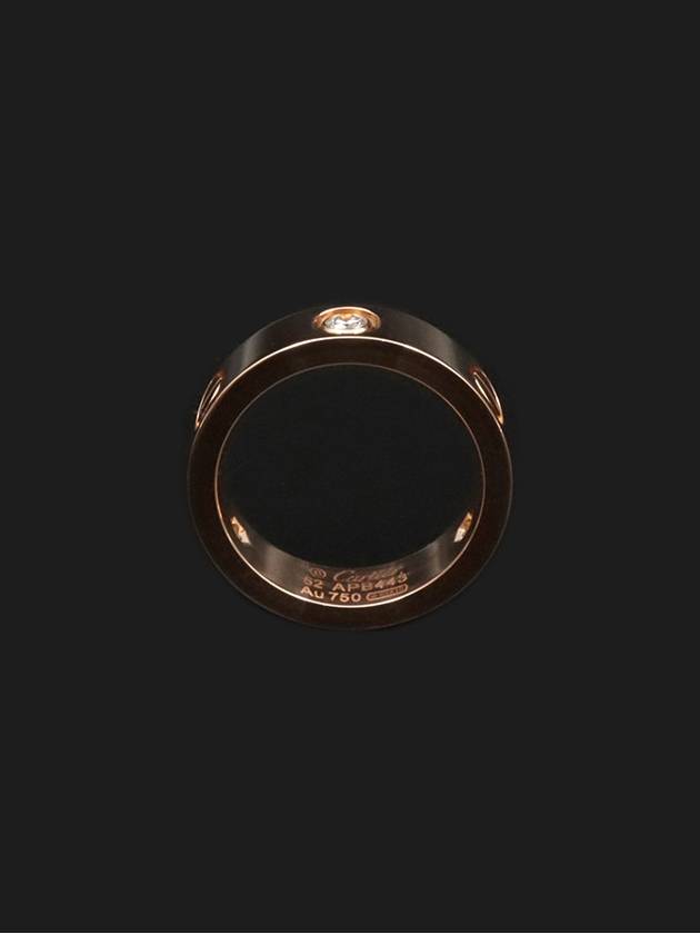 18K Rose Gold 3P Diamond Love Ring No 52 - CARTIER - BALAAN 3