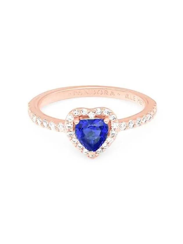 Sparkling Heart Ring Blue Gold - PANDORA - BALAAN 3