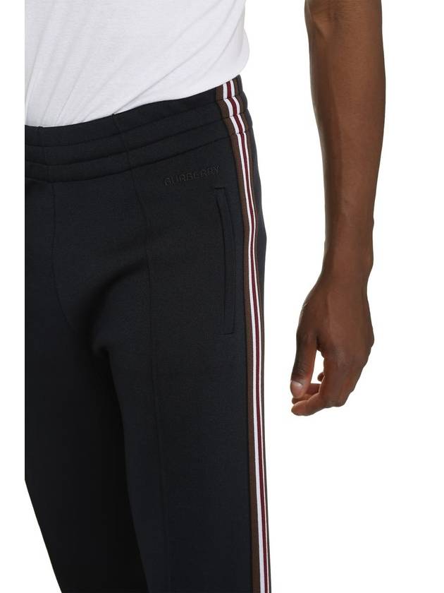 Men's Stripe Detail Track Pants Smoke Navy - BURBERRY - BALAAN 6