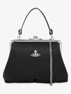 Metal ORB Point Saffiano Tote Bag Black - VIVIENNE WESTWOOD - BALAAN 3