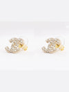 Women's CC Logo Pearl Pearl Earrings Gold - CHANEL - BALAAN 3