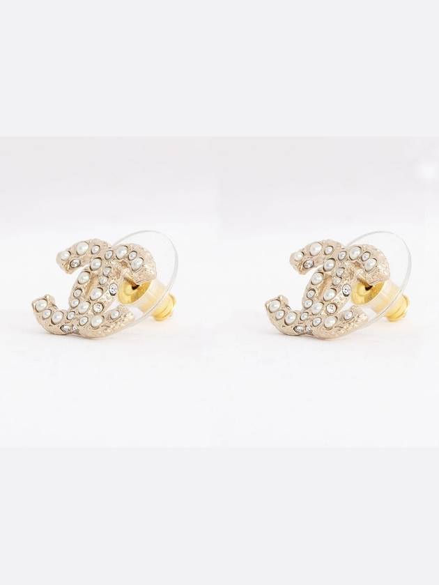 Women's CC Logo Pearl Pearl Earrings Gold - CHANEL - BALAAN 3