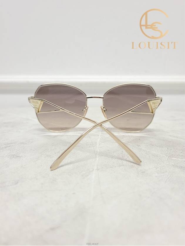 Used luxury goods Lewis It Gold metal gradient lens triangle sunglasses - PRADA - BALAAN 3