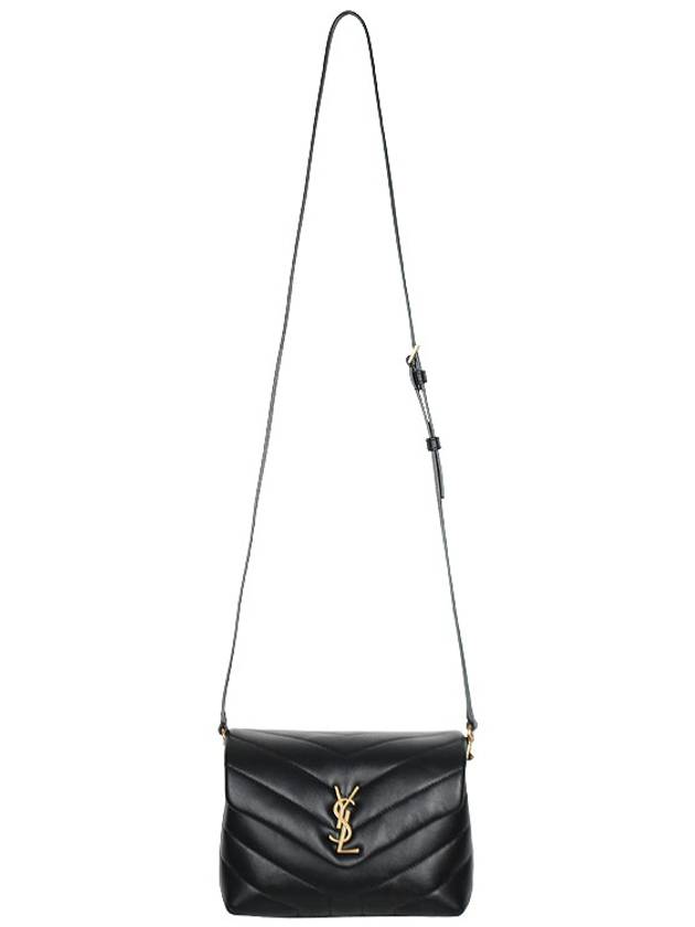 Loulou Toy Matelasse Shoulder Bag Black - SAINT LAURENT - BALAAN 4