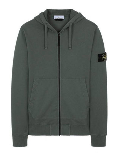 Wappen Logo Zip Up Hoodie Dark Green - STONE ISLAND - BALAAN 2