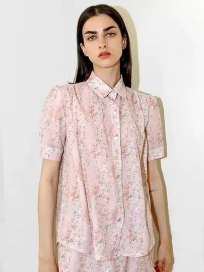 Flower Shirring Blouse Pink - DAMAGE MNEMONIC - BALAAN 2