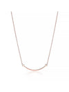 Tiffany TIFFANY T Smile Necklace Rose Gold Small 35189432 - TIFFANY & CO. - BALAAN 1