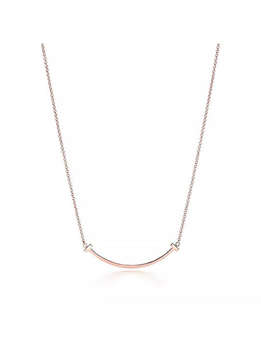 Tiffany TIFFANY T Smile Necklace Rose Gold Small 35189432 - TIFFANY & CO. - BALAAN 1