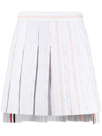 Striped Pleated Mini Skirt FGC998FF0526 - THOM BROWNE - BALAAN 1