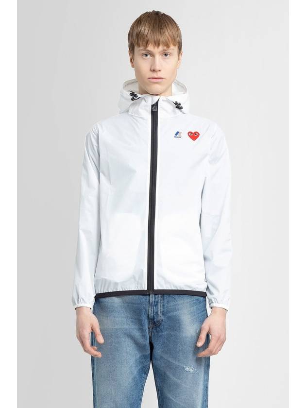 Small Heart Wappen Windbreaker White - COMME DES GARCONS - BALAAN 2