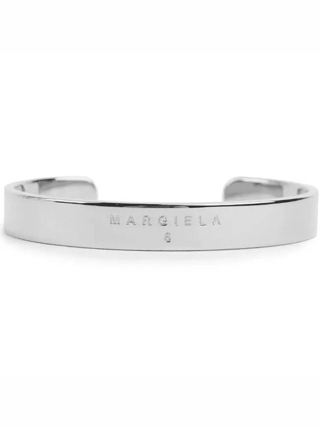 MM6 Minimal Logo Cuff Bracelet Silver - MAISON MARGIELA - BALAAN.