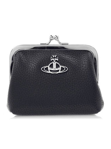 Women's Grain Pulse Frame Coin Wallet Black - VIVIENNE WESTWOOD - BALAAN 1