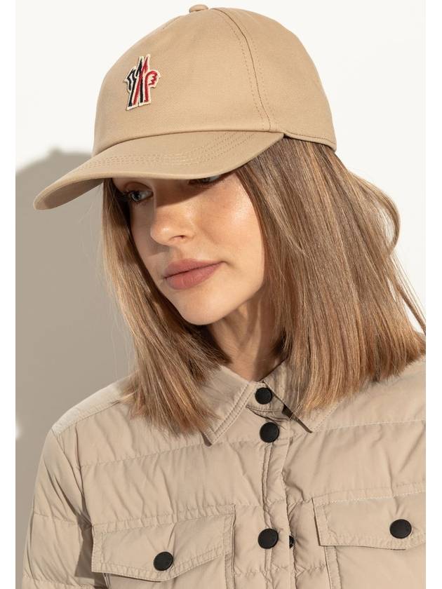 Grenoble logo patch ball cap beige - MONCLER - BALAAN 3