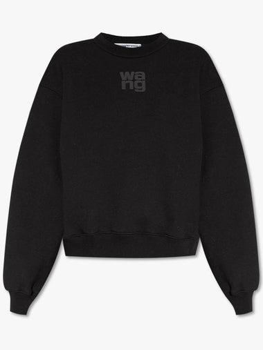 T By Alexander Wang Sweatshirt With Logo, Women's, Black - ALEXANDER WANG - BALAAN 1