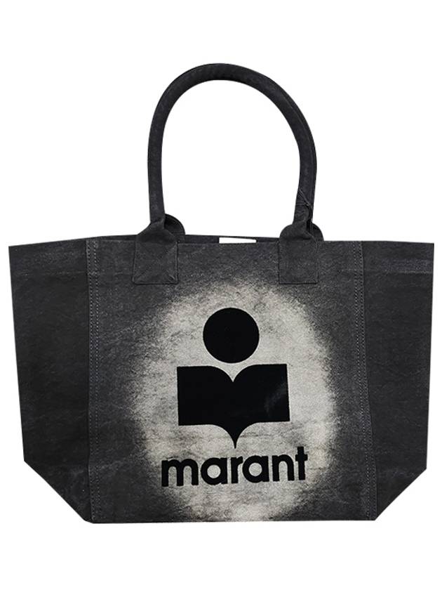 Yenky Small Cotton Tote Bag Black - ISABEL MARANT - BALAAN 2