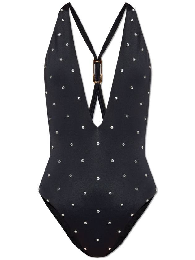 Versace One-piece Swimsuit With Shimmering Appliqués, Women's, Black - VERSACE - BALAAN 1