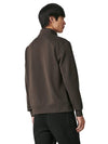 Tape Cuir Button Neck Sweatshirt Brown - HERMES - BALAAN 3