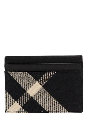 Check Card Wallet Black - BURBERRY - BALAAN 1