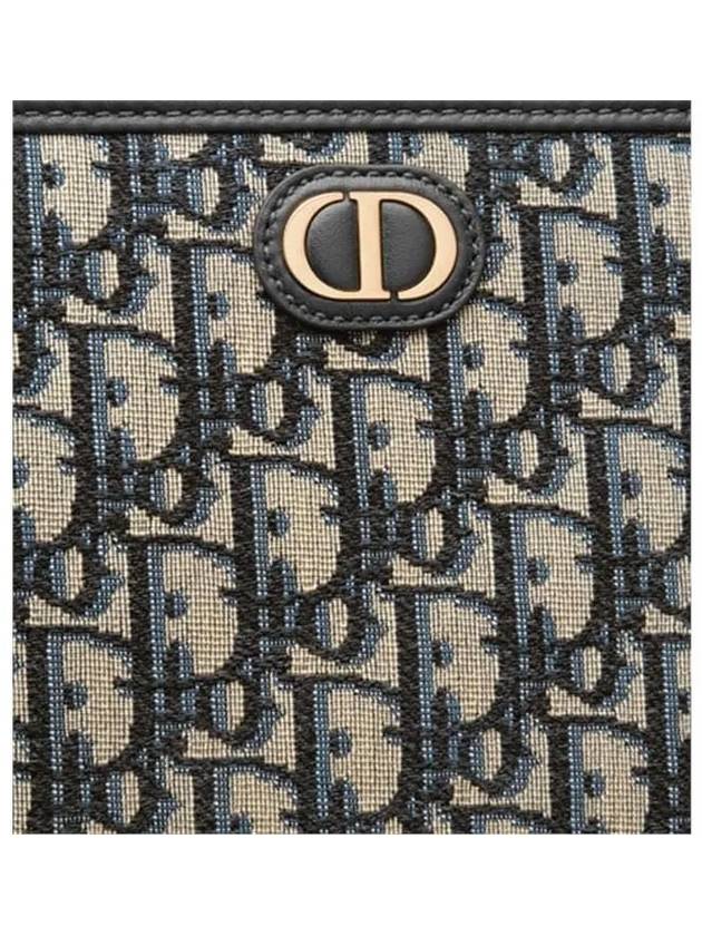 30 Montaigne Pouch Blue  Oblique Jacquard - DIOR - BALAAN 6