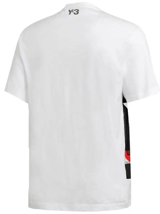 Graphic Logo Print Cotton Short Sleeve T-Shirt White - Y-3 - BALAAN 4