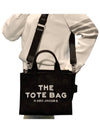 Logo Canvas Small Tote Bag Black - MARC JACOBS - BALAAN.