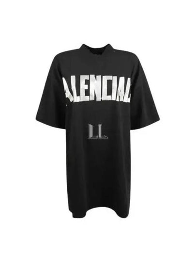 Logo Print T-Shirt Short Dress Black - BALENCIAGA - BALAAN 2