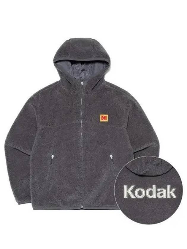 KODAK Essential Fleece Hooded Jacket CHARCOAL - KODO - BALAAN 1