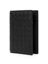 Intrecciato Card Wallet Black - BOTTEGA VENETA - BALAAN 3