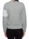 Engineered 4 Bar Stripe Loopback Jersey Knit Crewneck Sweatshirt Light Grey - THOM BROWNE - BALAAN 5