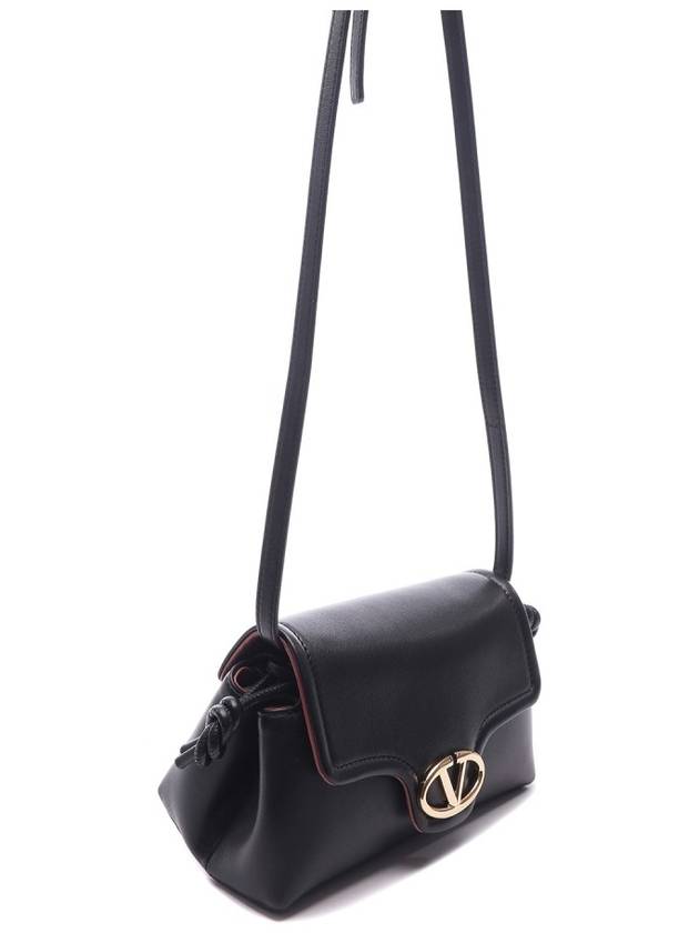 V Logo 1960 Nappa Leather Small Cross Bag Black - VALENTINO - BALAAN 4