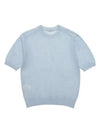 Women's Kid Mohair Sheer Knit Top Light Blue A23ST05FG LB - AURALEE - BALAAN 2