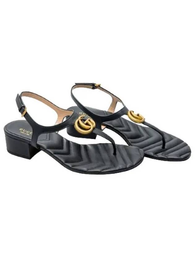 Women's Double G Sandals Black - GUCCI - BALAAN 2